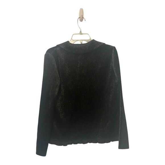 Chico’s Black Button Cropped Dressy lined Jacket Sz 1 (S) - Picture 2 of 9